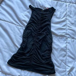 Anthropologie ruched black tank